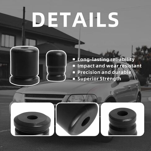 4PC Upgrade Polyurethane 1-1303 Front Bump Stops and 1-1304 Rear Bump Stop Kit for Jeep Wrangler JK JKU Sport Rubicon Sahara Freedom Unlimited Models 2007-2018(Black) in Saudi Arabia
