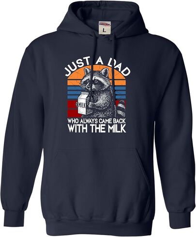 Go All Out Just A Dad Who Always Came Back With The Milk Mens Sweatshirt Hoodie in Kuwait