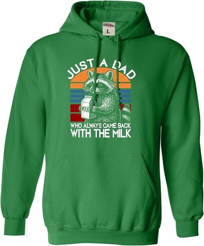 Go All Out Just A Dad Who Always Came Back With The Milk Mens Sweatshirt Hoodie in Kuwait