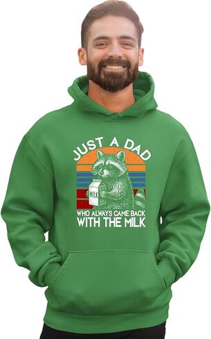 Go All Out Just A Dad Who Always Came Back With The Milk Mens Sweatshirt Hoodie in Kuwait