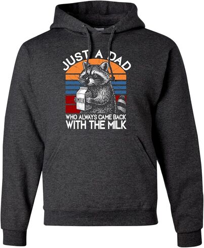 Go All Out Just A Dad Who Always Came Back With The Milk Mens Sweatshirt Hoodie in Kuwait