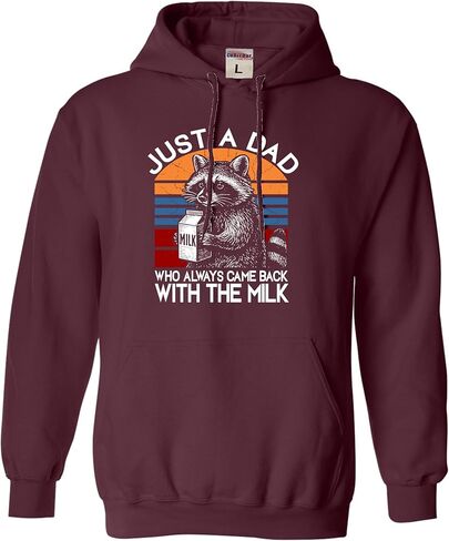 Go All Out Just A Dad Who Always Came Back With The Milk Mens Sweatshirt Hoodie in Kuwait