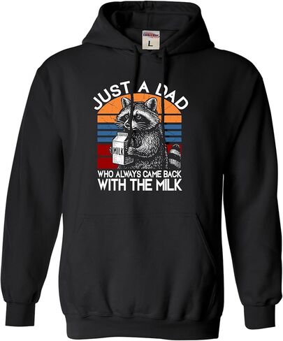 Go All Out Just A Dad Who Always Came Back With The Milk Mens Sweatshirt Hoodie in Kuwait