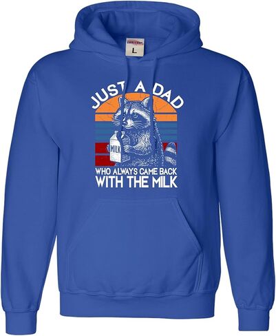 Go All Out Just A Dad Who Always Came Back With The Milk Mens Sweatshirt Hoodie in Kuwait