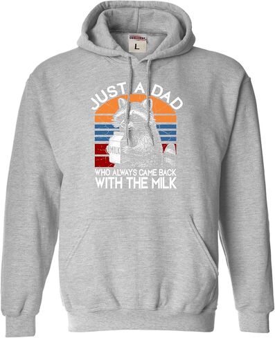 Go All Out Just A Dad Who Always Came Back With The Milk Mens Sweatshirt Hoodie in Kuwait
