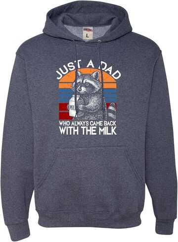 Go All Out Just A Dad Who Always Came Back With The Milk Mens Sweatshirt Hoodie in Kuwait