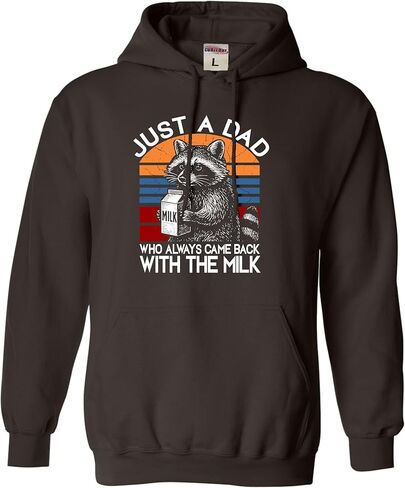 Go All Out Just A Dad Who Always Came Back With The Milk Mens Sweatshirt Hoodie in Kuwait