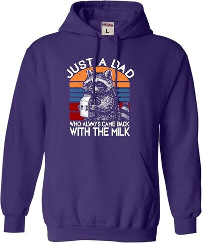 Go All Out Just A Dad Who Always Came Back With The Milk Mens Sweatshirt Hoodie in Kuwait
