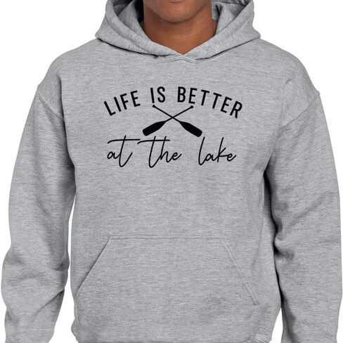TeesAndTankYou Lake Life is Better Hoodie Sweatshirt Unisex in Saudi Arabia