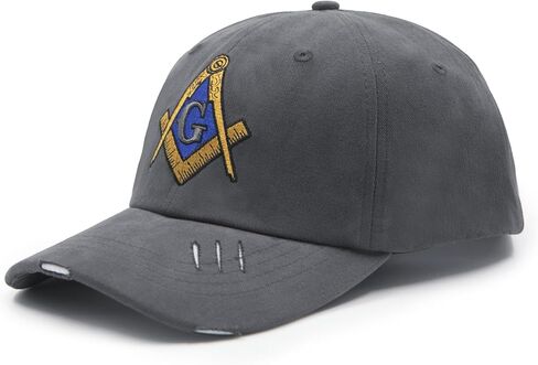 Embroidered Freemason Baseball Cap for Men and Women, 100% Cotton Adjustable Thickened Masonic Mason Classic Hat in Saudi Arabia