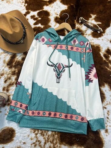 Women Cowgirl Shirt Western Country Concert Outfits Graphic Pullover Hodies Tops Boho Sweatshirt in Saudi Arabia