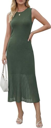 Arach & Cloz المرأة ليوسيل مزيج Ruched الخصر المرقعة تنحنح الصيف الأعمال عادية التحول فساتين متوسطة الطول 2026 in Saudi Arabia