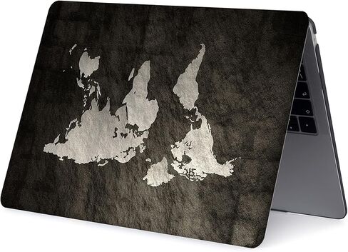 حافظة متوافقة مع ماك بوك 16 بوصة 2019 2020 موديل A2141 مع شريط اللمس ومعرف اللمس، غطاء حماية بلاستيكي صلب 2 في 1 وواقي لوحة المفاتيح لجهاز ماك بوك برو 16 2019 - خريطة in Kuwait