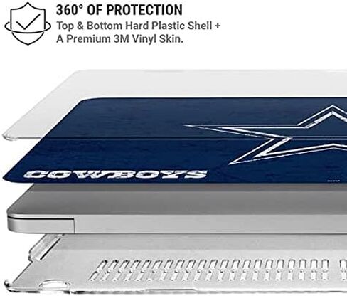 حافظة Skinit + غلاف متوافق مع جهاز MacBook Air 13in M1 (2021) - تصميم مرخص رسميًا من NFL Dallas Cowboys in Kuwait