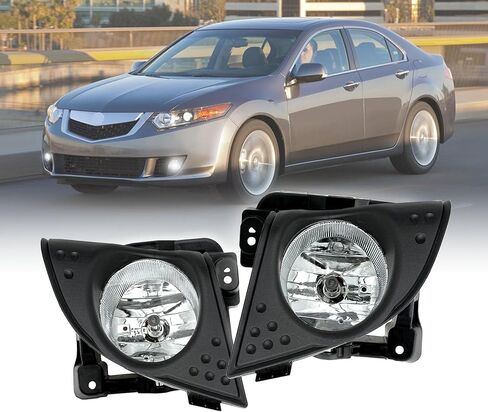 Fog Lights Clear Lens For Honda Acura TSX 2009 2010 | Front Driving Lamps with H11 12V 55W Halogen Bulbs|Switch and Wiring Kit | 33900-TL0-A01,33950-TL0-A01 in Saudi Arabia