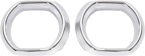 HECASA Pair Fog Light Molding Compatible with 2013-2017 GMC Acadia Replacement for GM1038147 GM1039147 Front Fog Lamp Bezel Cap Trim Silvery Driver & Passenger Side in Saudi Arabia