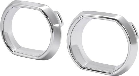 HECASA Pair Fog Light Molding Compatible with 2013-2017 GMC Acadia Replacement for GM1038147 GM1039147 Front Fog Lamp Bezel Cap Trim Silvery Driver & Passenger Side in Saudi Arabia