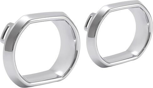 HECASA Pair Fog Light Molding Compatible with 2013-2017 GMC Acadia Replacement for GM1038147 GM1039147 Front Fog Lamp Bezel Cap Trim Silvery Driver & Passenger Side in Saudi Arabia