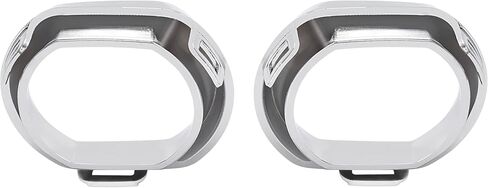 HECASA Pair Fog Light Molding Compatible with 2013-2017 GMC Acadia Replacement for GM1038147 GM1039147 Front Fog Lamp Bezel Cap Trim Silvery Driver & Passenger Side in Saudi Arabia