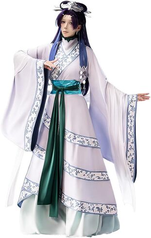 KIRA KIRA Jinshi Moon Fairy Cosplay Costume Doki-R The Apothecary Diaries Jinshi Cosplay Hanfu Costume Uniform Outfit in Kuwait