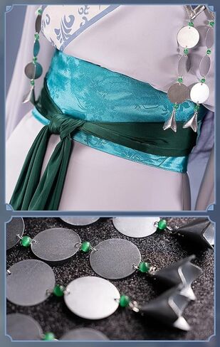 KIRA KIRA Jinshi Moon Fairy Cosplay Costume Doki-R The Apothecary Diaries Jinshi Cosplay Hanfu Costume Uniform Outfit in Kuwait