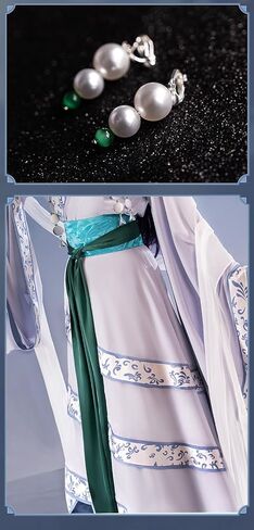KIRA KIRA Jinshi Moon Fairy Cosplay Costume Doki-R The Apothecary Diaries Jinshi Cosplay Hanfu Costume Uniform Outfit in Kuwait
