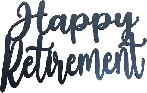 علامة التقاعد السعيدة للخلفية، خلفية تقاعد خشبية للديكور الرسمي المتقاعد المضحك لوازم ديكورات الحفلات للرجال والنساء هدايا كشك الصور الدعائم in Kuwait