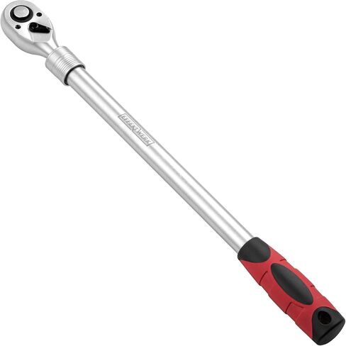 E•Werk - Telescopic Ratchet Wrench - 1/2 Inch Drive, 72 Teeth - Extendable Handle 18-24 Inches - With 6 Locking Positions - Heavy Duty Retractable Socket Wrench with Long Handle - Torque 660 Nm in Saudi Arabia