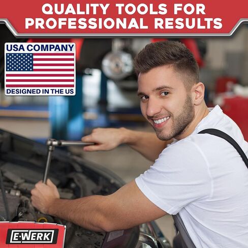 E•Werk - Telescopic Ratchet Wrench - 1/2 Inch Drive, 72 Teeth - Extendable Handle 18-24 Inches - With 6 Locking Positions - Heavy Duty Retractable Socket Wrench with Long Handle - Torque 660 Nm in Saudi Arabia