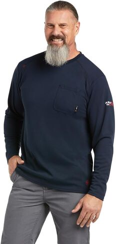 ARIAT FR Max Protect Inherent T-Shirt, Navy, XX-Large Tall in Saudi Arabia