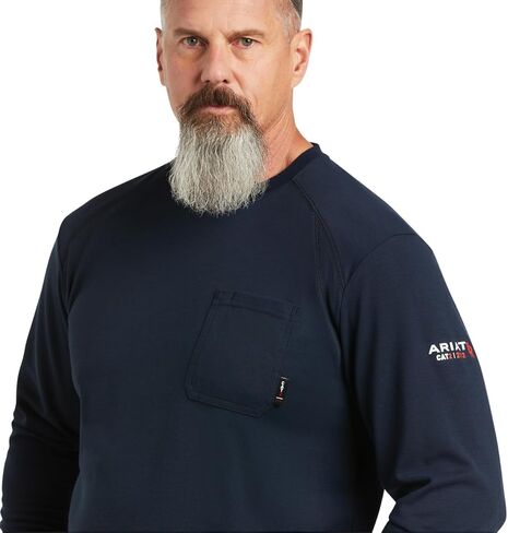 ARIAT FR Max Protect Inherent T-Shirt, Navy, XX-Large Tall in Saudi Arabia