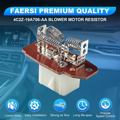 FAERSI 973-013 طقم مقاوم محرك منفاخ HVAC مع سرج سلكي متوافق مع 2003-2014 Ford E-150 E-250 E-350 E-450 E-550، 1999-2007 F-250 F-350 F-450 F-550 Super Duty يستبدل 4C2Z19A706AA 973404 in Saudi Arabia