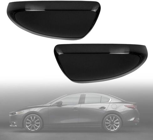 Rear View Mirror Outside Housing Wing Mirror Cover Cap Right, Passenger Side Black, 2009-2013 Compatible with Mazda 3, Exterior Rear View Mirror Housing Door Wing Mirror Covering Cap in Saudi Arabia