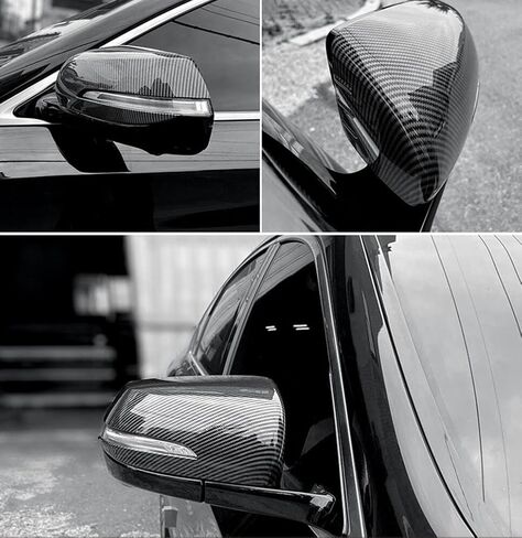 Cnaurda Carbon Fiber Style ABS Car Exterior Mirror Cover Door Side Rear View Mirror Cover Shell Compatible with 2016-2020 Genesis G80 DH Accessories in Kuwait