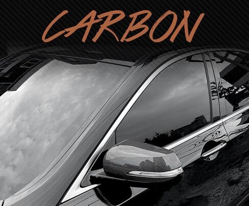 Cnaurda Carbon Fiber Style ABS Car Exterior Mirror Cover Door Side Rear View Mirror Cover Shell Compatible with 2016-2020 Genesis G80 DH Accessories in Kuwait