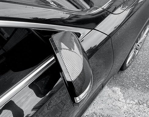 Cnaurda Carbon Fiber Style ABS Car Exterior Mirror Cover Door Side Rear View Mirror Cover Shell Compatible with 2016-2020 Genesis G80 DH Accessories in Kuwait