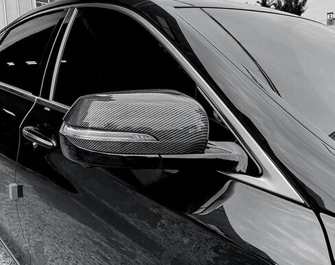 Cnaurda Carbon Fiber Style ABS Car Exterior Mirror Cover Door Side Rear View Mirror Cover Shell Compatible with 2016-2020 Genesis G80 DH Accessories in Kuwait