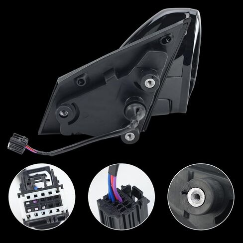 Right Passenger Side Mirror Compatible with 2010-2016 Cadillac SRX Right Side Rear Door Mirror with Heated Manual Folding 5 Pins Black GM1321445 20774505 20953692 in Saudi Arabia