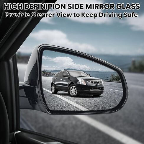 Right Passenger Side Mirror Compatible with 2010-2016 Cadillac SRX Right Side Rear Door Mirror with Heated Manual Folding 5 Pins Black GM1321445 20774505 20953692 in Saudi Arabia