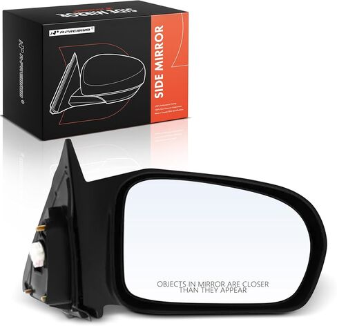 مرآة باب كهربائية جانبية للركاب من A-Premium - متوافقة مع Honda Civic LX/HX 2001 2002 2003 2004 2005 - مرآة رؤية خلفية خارجية سوداء غير قابلة للتدفئة وغير قابلة للطي - مصنوعة في الولايات المتحدة الأمريكية in Saudi Arabia
