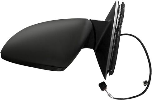 Power Mirror With Blind Spot Detection, Power Heated Compatible With Volkswagen Jetta 2019-2023 Replaces#17A857508AL9B9 (BLACK, Right Passenger Side) in Kuwait