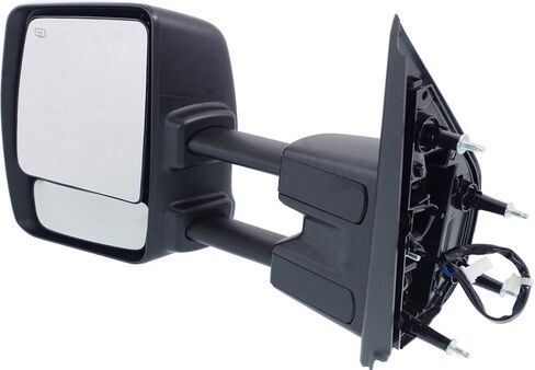 Kool Vue Driver Side Power Heated Blind Spot Towing Mirror for Nissan NV2500 NV3500 NV1500 2012-2021 Manual Fold Chrome, Car Mirror Vanity in Saudi Arabia