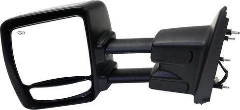 Kool Vue Driver Side Power Heated Blind Spot Towing Mirror for Nissan NV2500 NV3500 NV1500 2012-2021 Manual Fold Chrome, Car Mirror Vanity in Saudi Arabia
