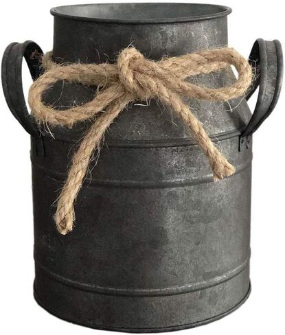 Vintage Rustic Antique Decorative Flower Vase Milk Tin Can for Centerpieces, Home Decor or Gift in Saudi Arabia