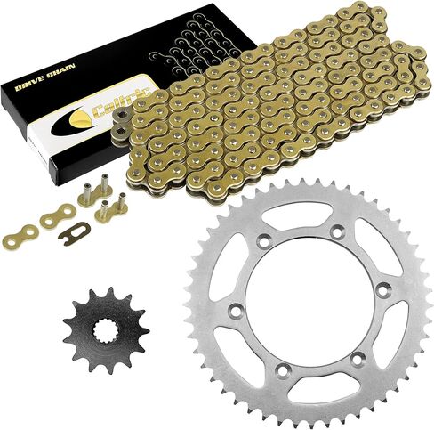Caltric Drive Chain and Sprockets Kit compatible with Yamaha YZ125 YZ-125 YZ 125 2002 2003 2004 in Saudi Arabia