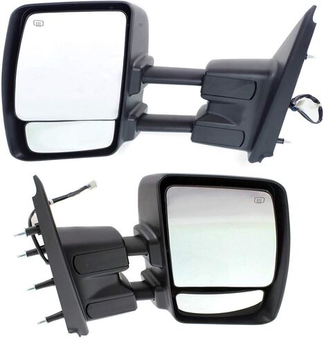 Kool Vue Driver Side Power Heated Blind Spot Towing Mirror for Nissan NV2500 NV3500 NV1500 2012-2021 Manual Fold Chrome, Car Mirror Vanity in Saudi Arabia