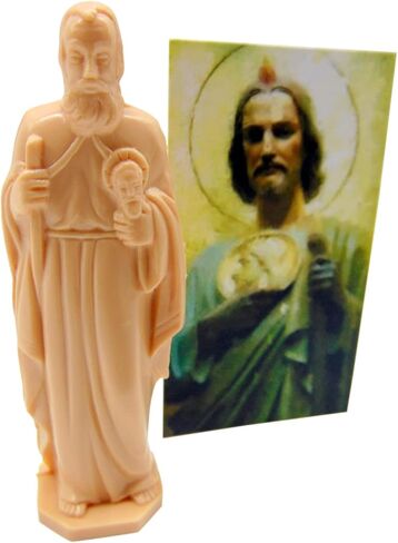 Westmon Works St Jude Prayer for Lost or Hopeless Causes with Holy Card with Patron Saint Novena Prayer and Small Plastic Statue Figurine in Saudi Arabia