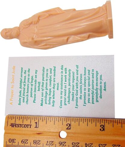 Westmon Works St Jude Prayer for Lost or Hopeless Causes with Holy Card with Patron Saint Novena Prayer and Small Plastic Statue Figurine in Saudi Arabia