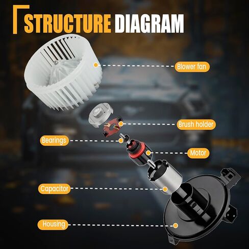 GSPSCN 700057 AC Blower Motor with Fan Compatible with Toyota Corolla Matrix 2003 2004 2005 2006 2007 2008 - HVAC Heater Blower Motor Replaces# 8710302370，TO3126102，87103-02070 8710302050，PM3929 in Kuwait