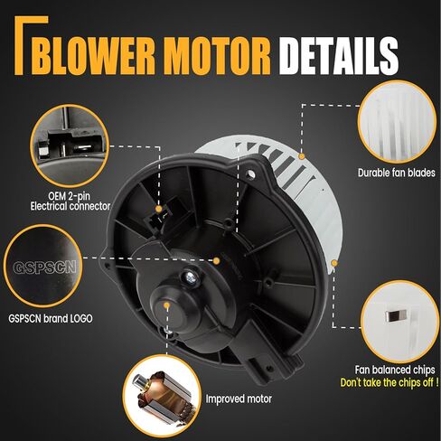 GSPSCN 700057 AC Blower Motor with Fan Compatible with Toyota Corolla Matrix 2003 2004 2005 2006 2007 2008 - HVAC Heater Blower Motor Replaces# 8710302370，TO3126102，87103-02070 8710302050，PM3929 in Kuwait